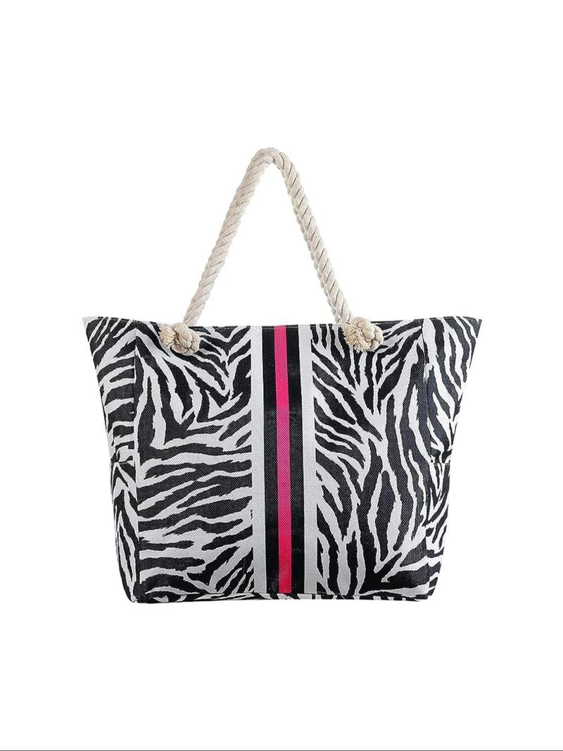 Product Introduction of Women's Tote Bag, Large Capacity Multi-functional Boho Style Beach Bag, Casual Trendy Versatile High-quality Daily Commuting Bag, Girl Fashionable Shopping Bag 2