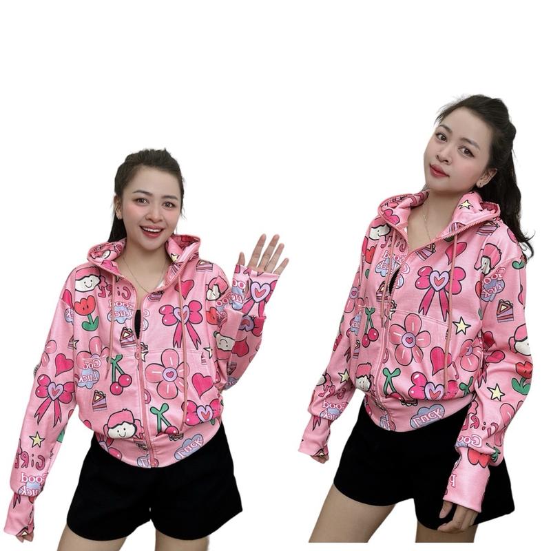 (6 túi) Áo khoác gân hoạ tiết trẻ trung, vải mềm mát thoáng chống nắng - HT3 a o