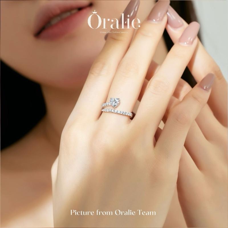 Product Introduction of [ORALIE] The Vera Ring- Nhẫn bạc S925 đính đá trái tim, thiết kế xoáy tròn 16