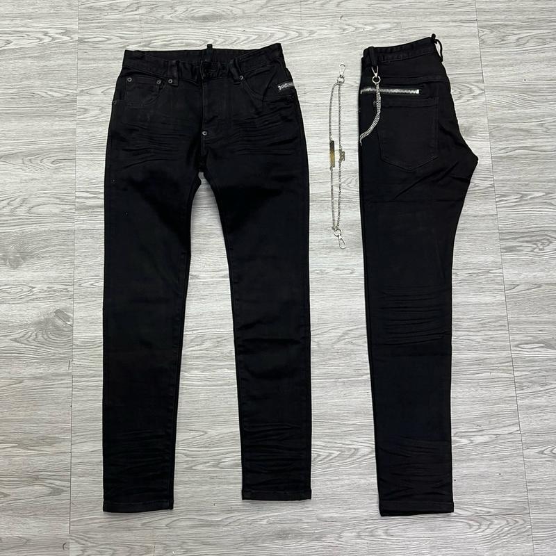 QUẦN JEAN NAM MÃ D2-11 ĐEN TRƠN KHOÁ NGANG 4 CÚC , BÒ DÀI CAO CẤP , CO DÃN , PHOM ÔM CHÂN D-S-Q , Có Túi