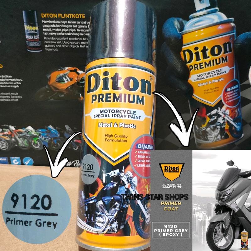 Diton Premium Pilox Pilok Cat Semprot Primer Grey Epoxy 9120 400cc ...