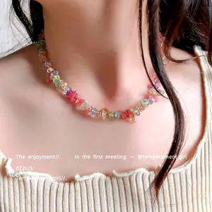 kalung manik batu etnik fancy  korea Rantai