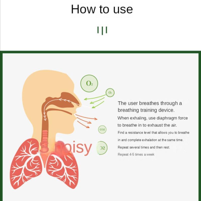 Lung Breathing Exercise Device, Portable Adjustable Lung Expander Exercise, Great for Cycling Running Workout 3