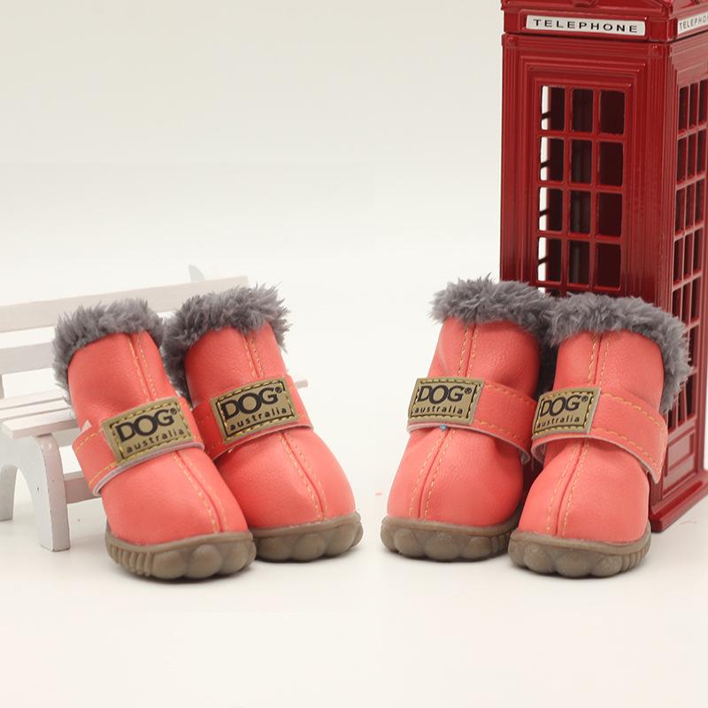 Product Introduction of Dog Shoes Pet Cotton Shoes Autumn and Winter Teddy Shoes Set of 4 Pomeranian/Bichon Frise Puppy Dog Winter Snow Boots 13
