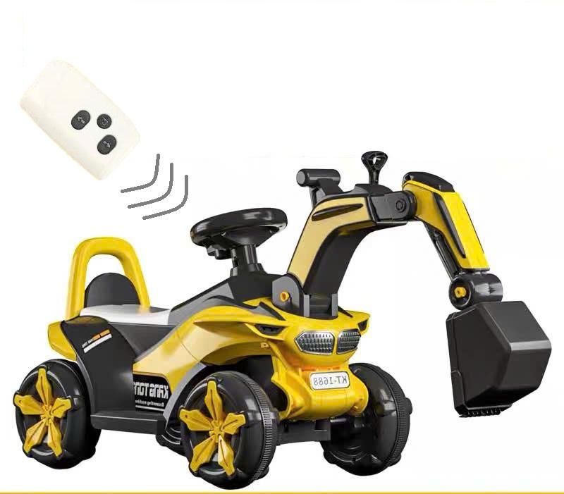   CÓ ĐIỀU KHIỂN  Xe cần cẩu máy xúc cho bé có nhạc đèn chân ga tiến lùi  tặng sạc  