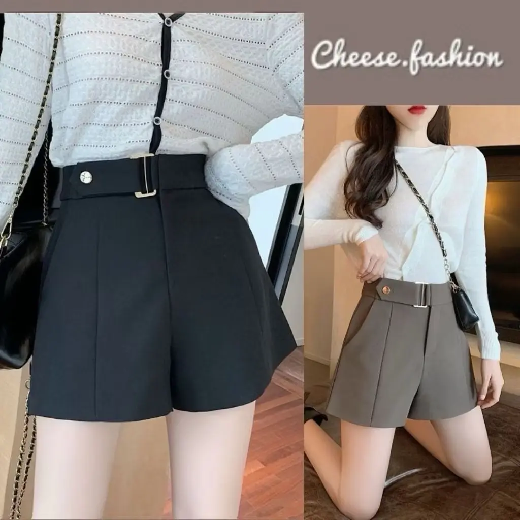 Quần short nữ lưng cao quần đùi nữ cạp đai ống rộng tôn dáng cách điệu quần sooc nữ cạp cao đủ màu