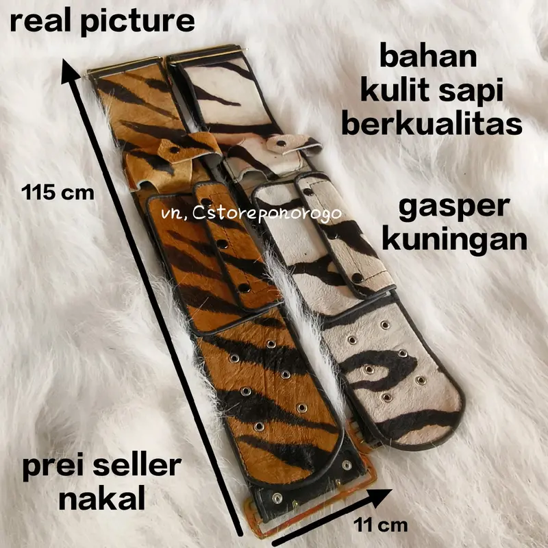 OTOK CORETAN 9&11 CM COKLAT DAN PUTIH / OTOK BOPO / SABUK BOPO / SABUK WAROK / OTOK KULIT / OTOK MURAH / WAROK PONOROGO 0