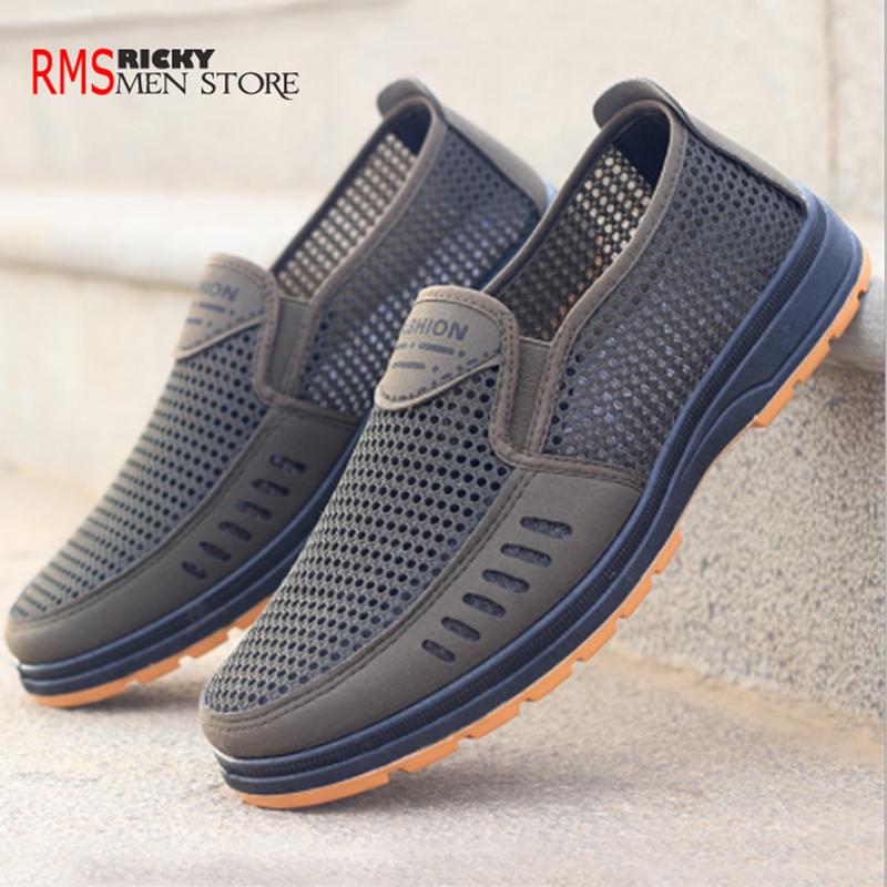 Giày lưới nam nhẹ , dẻo - Giày lười nam , vải lưới thoáng khí mùa hè