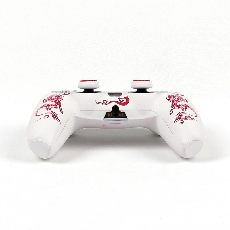 RALAN Dragon Cloud Pattern Game Controller Protective Case, Silicone Game Controller Protective Cover with 2 Thumb Grip Cap, Gaming Console Accessories for PS5 2