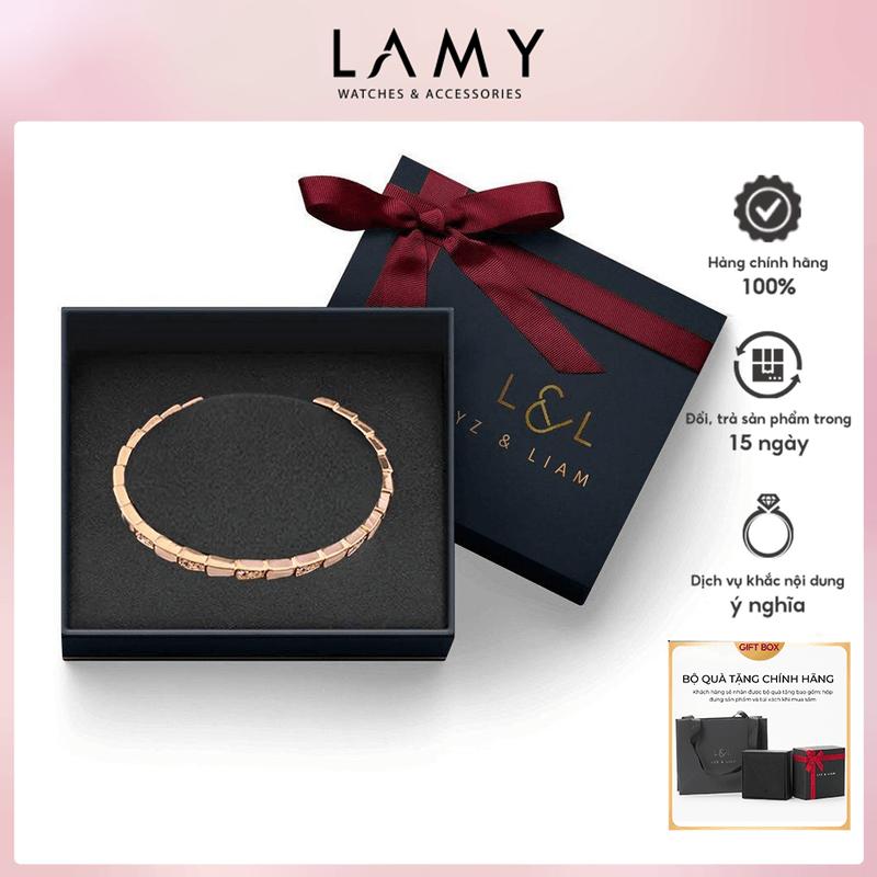  Vòng tay nữ Lyz and Liam Serpenti Viper L&L Cuff LL2019RG - Gift Box Hộp quà tặng nơ đỏ Phụ Kiện Voi Kiềng Women 