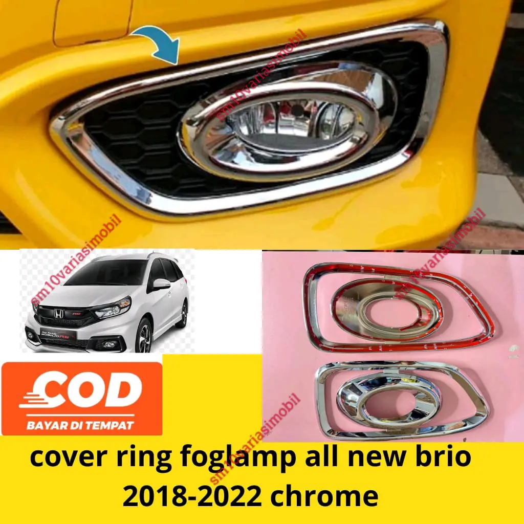 Cover ring foglamp all new Brio 2018 2019 2021 2022 chrome