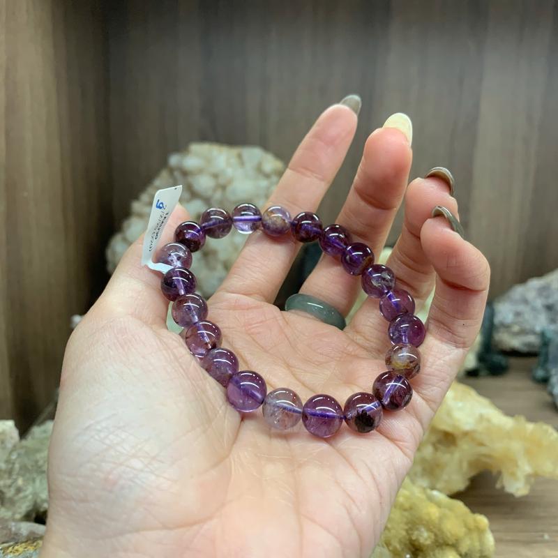 Vòng đá đeo tay Aurora - Thạch Anh Cầu Vồng đá thiên thiên, năng lượng tích cực, cải thiện giấc ngủ 7