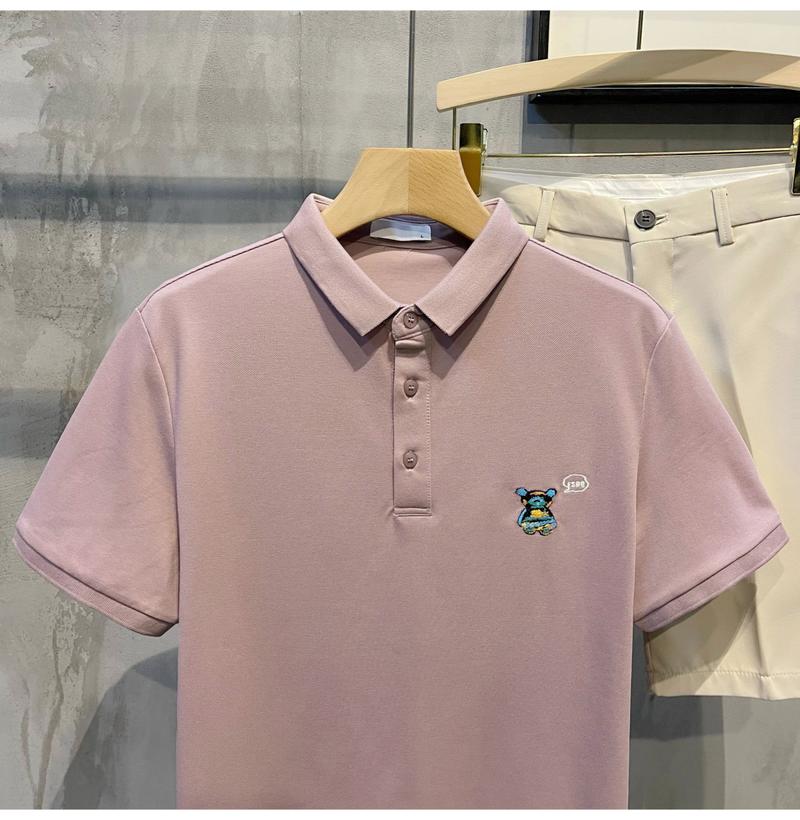 Product Introduction of New Bear Embroidery Polo Shirt Simple Fashion Men's Top 26