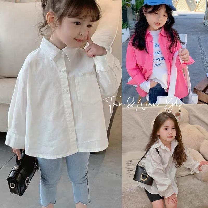 A9- 6 MÀU MẸ VÀ BÉ Tom&Nau Kids Áo sơ mi Mẹ&bé trai bé gái Form To Dấu quần cực xinh - Size 9-65Kg
