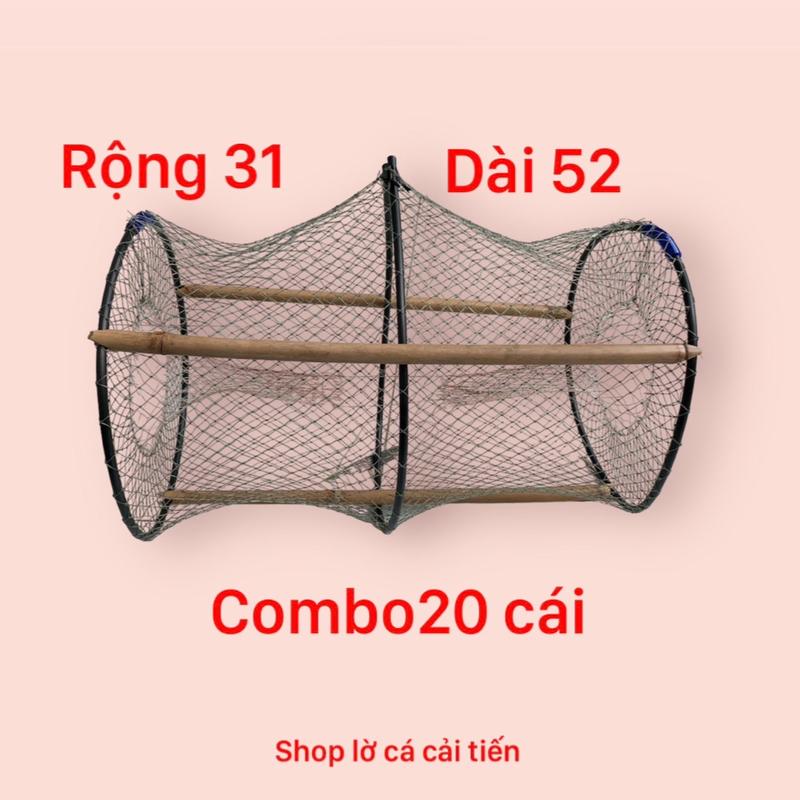 Combo 20 lờ cá cải tiến vành nhựa