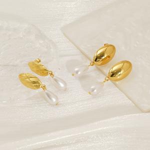 Anting-anting Mutiara, Fesyen Ringkas, Bahan Bukan Keluli Titanium, Anting-anting Stud, Untuk Wanita, Anting-anting Titanium Keluli, Rekaan Titisan Air Mewah