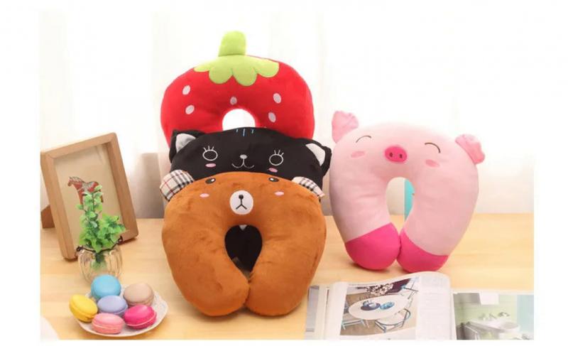 Product Introduction of Creative Cute Animal Panda Cat Bear Plush U-shaped Pillow Cervical Spine Neck Travel Portable Home Office for Children Lovely 20