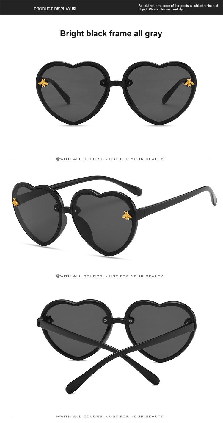Product Introduction of Cartoon Little Bee Sunglasses For Girl Cute Sweet Heart Shaped Sunshade UV Protection Glasses Outdoor Sports Accessories 29