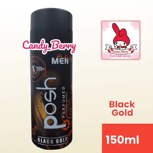 Posh Men Perfumed Body Spray Black Gold 150ml CandyBerry