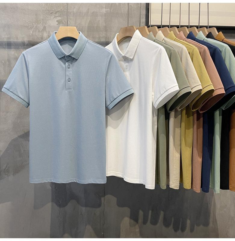 ÁO THUN TRƠN NAM  NỮ TAY NGẮN 10 MÀU POLO BASIC THỊNH HÀNH YÊU THÍCH HOTTREND CỔ TRỤ MẪU MỚI NHIỀU MÀU ĐƠN GIÃN THANH LỊCH Menswear Top Cộc Tay Có Cổ Đen Z3 áopolo nam