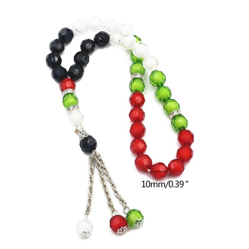 Product Introduction of Prayer Beads 10mm Muslim Prayer Beads Tasbeeh Prayer Beads Islam Counter 33 Finger Beads Muslim Rosary Religious Jewelry 0