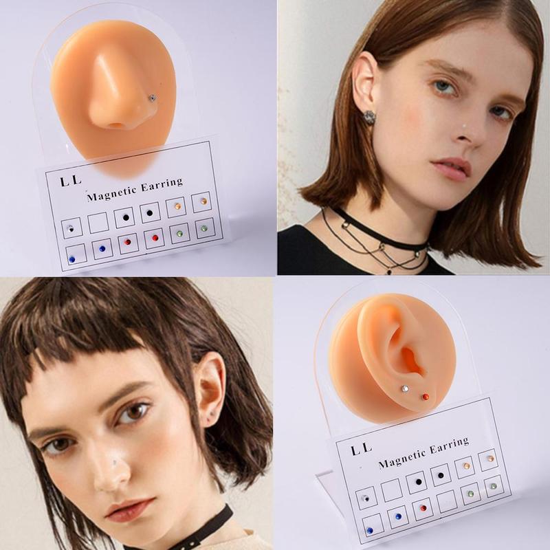 Product Introduction of Miếng Dán Thẻ, 12 Cái, Từ Tính, Không Xỏ Lỗ, Cho Tai, Môi Và Khuyên Mũi 14