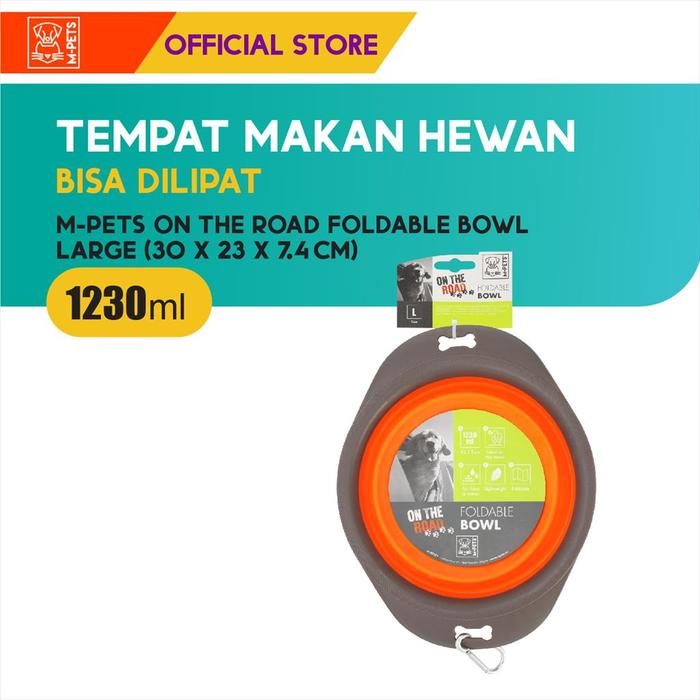 Gambar M-Pets On The Road Foldable Bowl Large / Tempat Makan Lipat Hewan dari M-Pets Volk Pets Indonesia Kota Tangerang Tokopedia