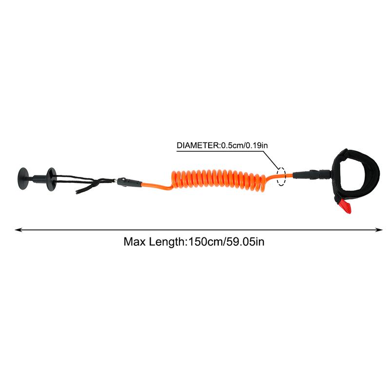 Product Introduction of 5 FT Surfboard Leash Stand Up Paddle Board Leg Rope Wrist Strap Coiled Rope Surfboards Replacement TPU Safe Water Sports Accessories for Paddleboard Shortboard Longboard (Black Orange) je22R 31