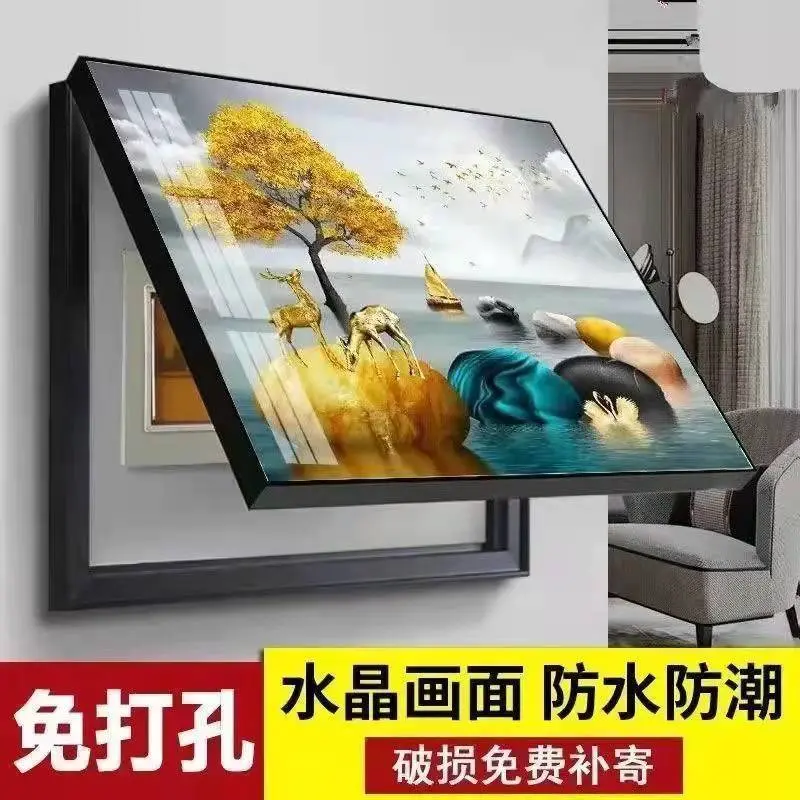 Tranh trang trí hộp công tơ mét sang trọng hiện đại, giá cả phải chăng, nghệ thuật không đục lỗ, tranh treo phòng khách đơn giản, hộp che chắn, công tắc phanh điện, tranh treo tường.
