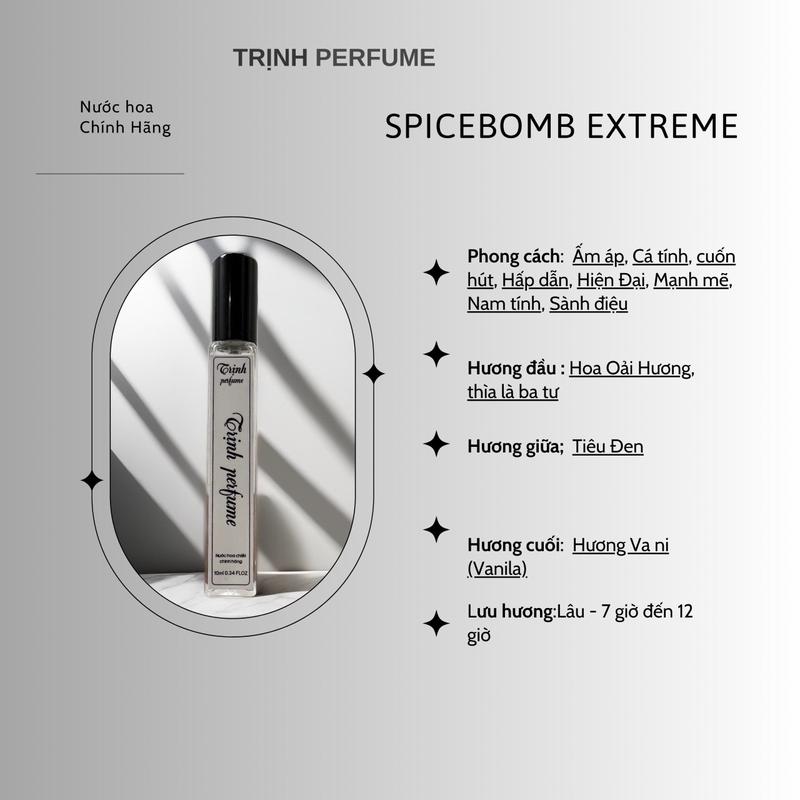 Nước Hoa 5 10ml spiceboom extra EDP nam Perfume Cosmetic