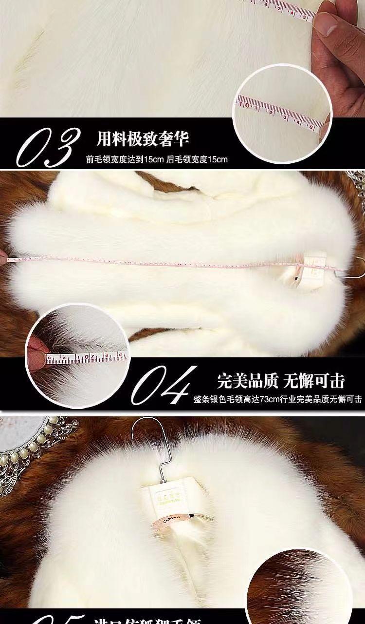 Product Introduction of Áo Khoác Lông, Hàng Mới Về Mùa Thu Và Mùa Đông, Dành Cho Nữ, Phong Cách Thông Thường Trung Bình Cổ Áo Lông Cáo Giả, Áo Khoác Lông Chồn Quần Áo Nữ, Ngoại Cỡ, Nhồi Bông Lông Chồn 5