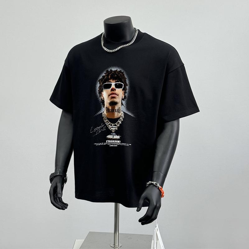 Áo Thun Ngoại Cỡ ngắn Tay Thiết Kế Đẹp Cầu Thủ Bóng Rổ, Chất Liệu Cotton 100%, Áo Cổ Thuyền Dành Cho Nam Và Nữ, Unisex