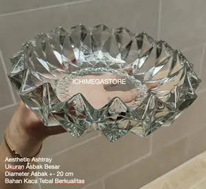 Aesthetic Ashtray Asbak Kaca Besar astetik Jumbo XL ICHIMEGASTORE