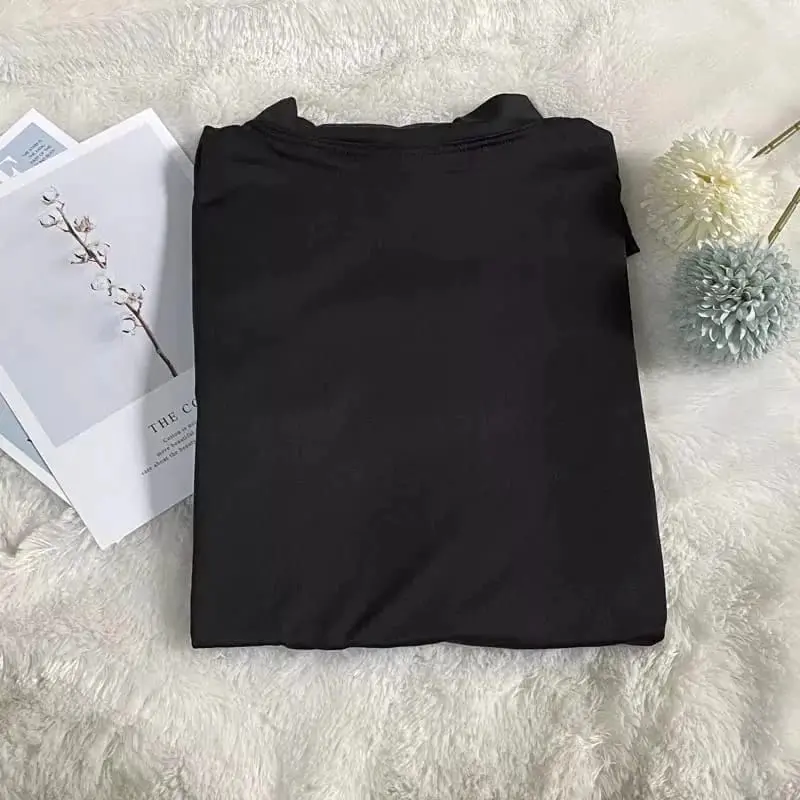 Manset anak perempuan 5 sampai 10 tahun bahan soft adem / Baju kaos manset anak lengan panjang / Mangset anak perempuan Hitam Putih 2