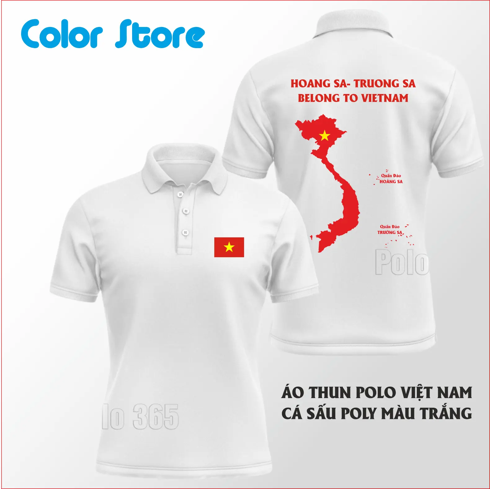 Áo thun Polo VIỆT NAM HOANG SA TRUONG SA BELONG TO VIET NAM  - Áo polo COLOR STORE Có Cổ Ngắn Tay Menswear Nhung Nhung