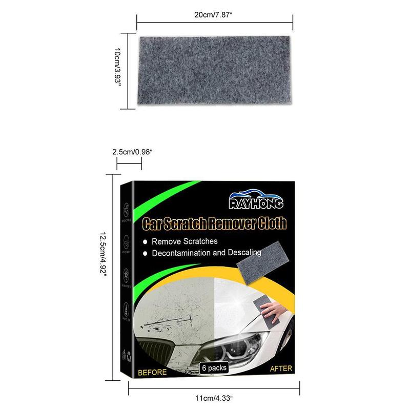Product Introduction of 6PC Nano Car Scratch Remover Easily Repair Multifunction Cloth Restore Nano Nanosparkle D9F0 17