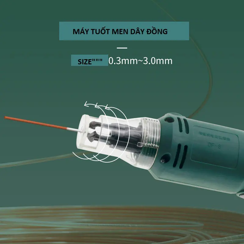 Máy Tuốt Men, Máy Cạo Men Dây Đồng, Máy Tuốt EMAY Dây Đồng Mini Dùng quấn motor điện, Lưỡi tuốt men rời 3