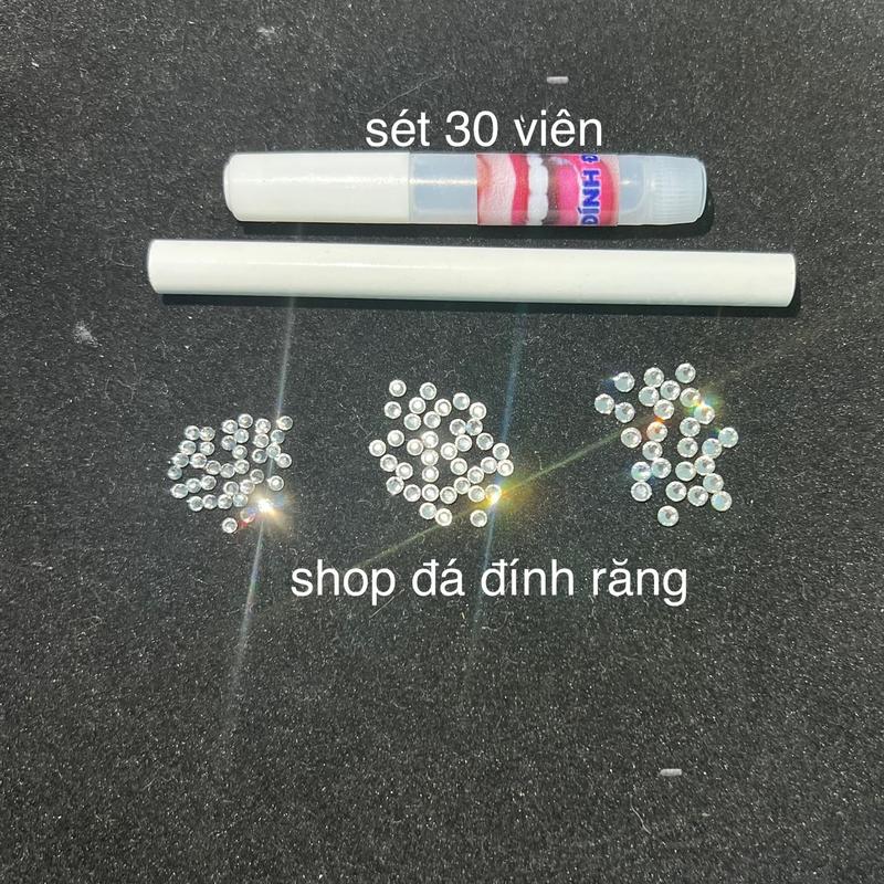  set 30 viên đá đính răng chân bằng siêu kute - tặng kèm keo dán bút Women 