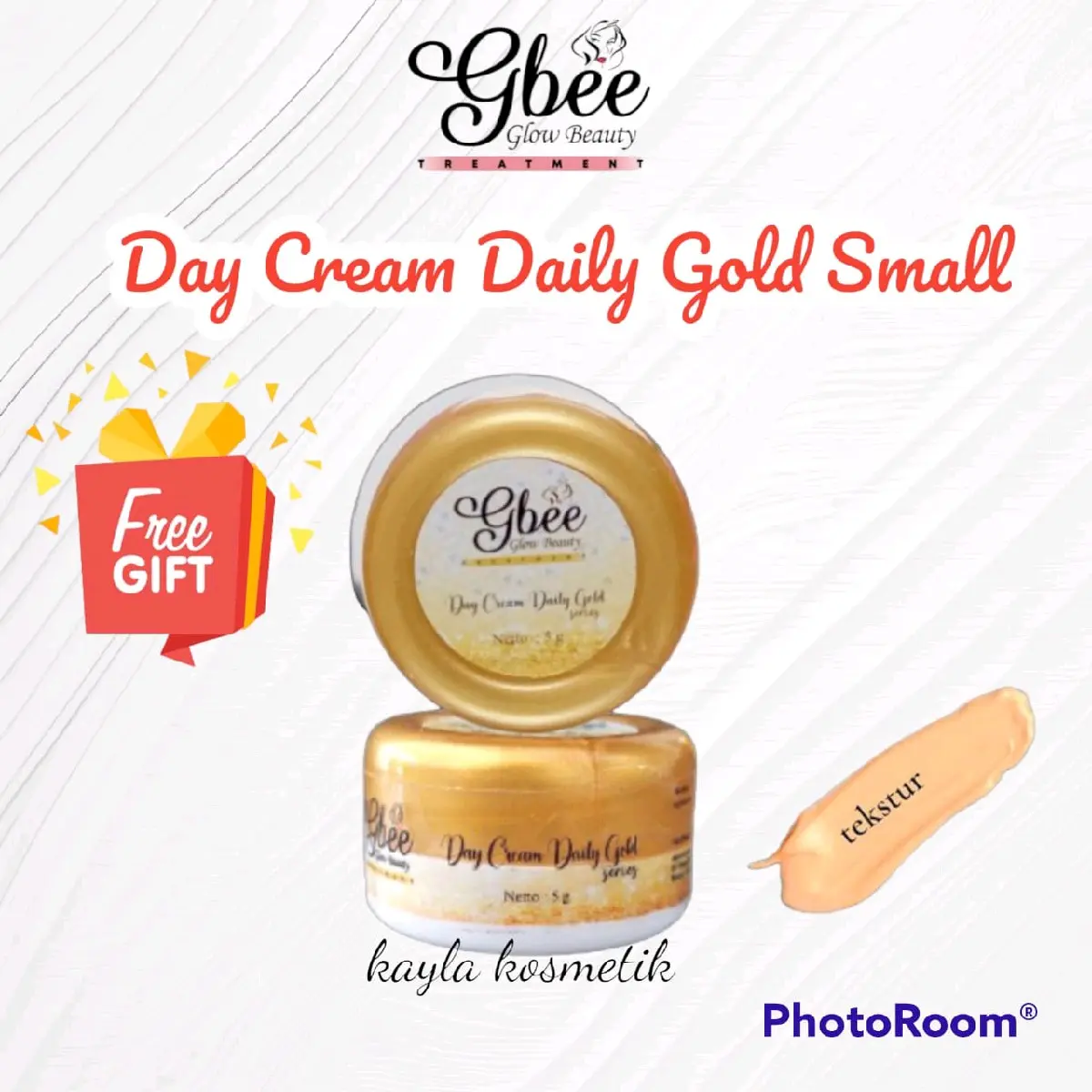 Day Kinclong GOLD SMALL Gbee Glow Beauty / BPOM / COD / Free Gift ( KINCLONG SMALL )