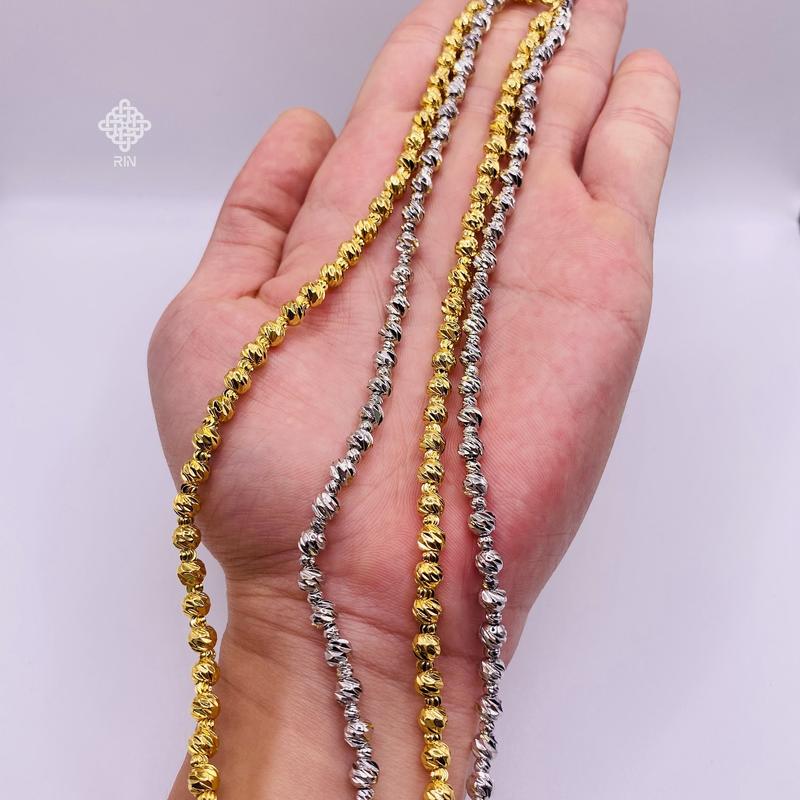 Dây chuyền titan hột bi Vòng cổ hạt bi to phối bi nhỏ chất liệu titan không phai không rỉ sét trangsucmoiluatuoi.RIN