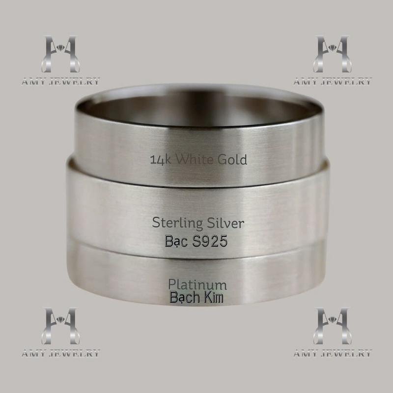 AM17 Nhẫn nữ bạc 925 công nghệ xi độc quyền NanoShield xi bach kim đính đá 7ly 9