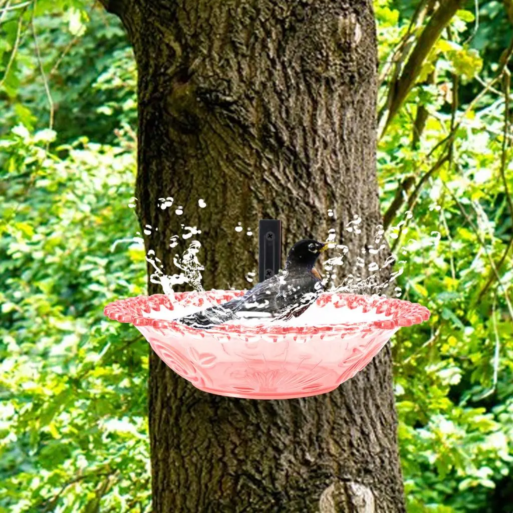 KYE - Bird Feeder Tray Plastic Bird Feeder Easy to Clean Hummingbird Birdbath Feeder Tray Durable Construction Simple Installation