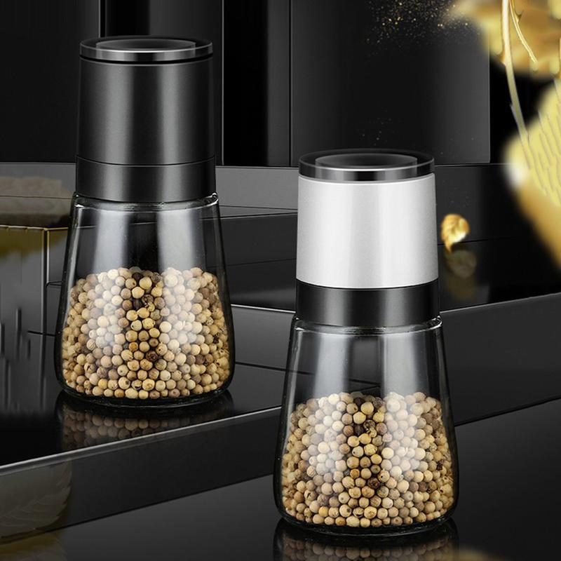 Product Introduction of Salt And Pepper Grinder Refillable Pepper Shaker With Adjustable Thickness Spice Container Kitchen Manual Grinder Spice Mill 0
