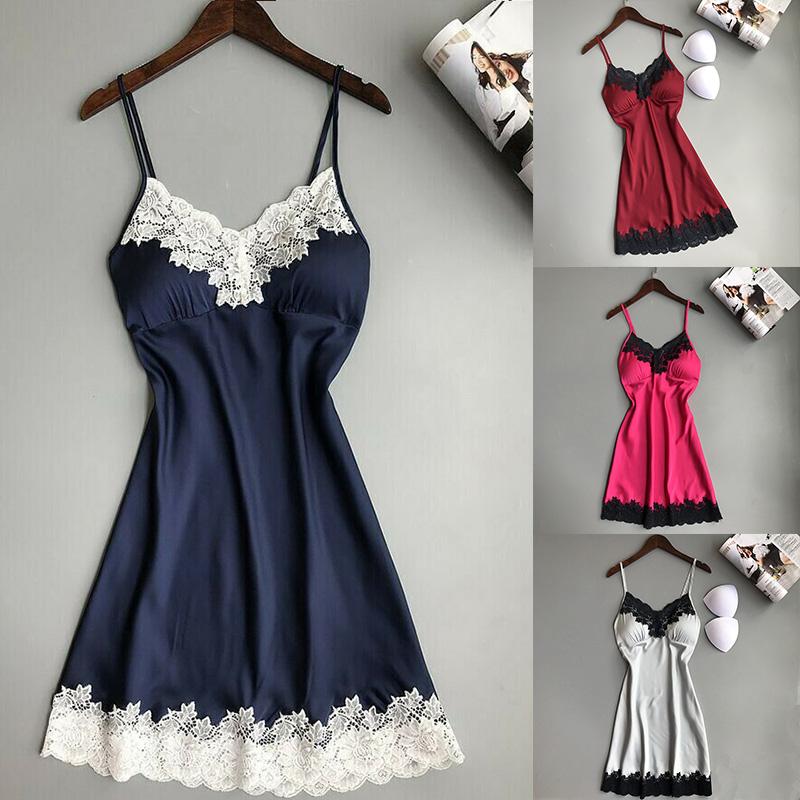  Váy Ngủ Ren Cho Nữ Váy Babydoll Có Đệm Đẩy Lên Có Dây Đồ Lót Quần Áo Ngủ 