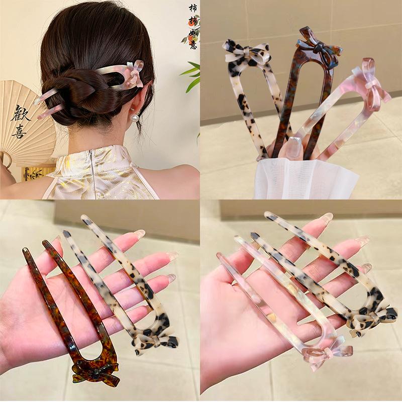 Ghim Cài Tóc, Hình Chữ U, Dây Buộc Tóc Nữ, Kẹp Tóc Càng Cua, Kẹp Tóc, Kiểu Hawksbill, Kiểu Kẹp Tóc, Có Chi Tiết Nơ Women 0