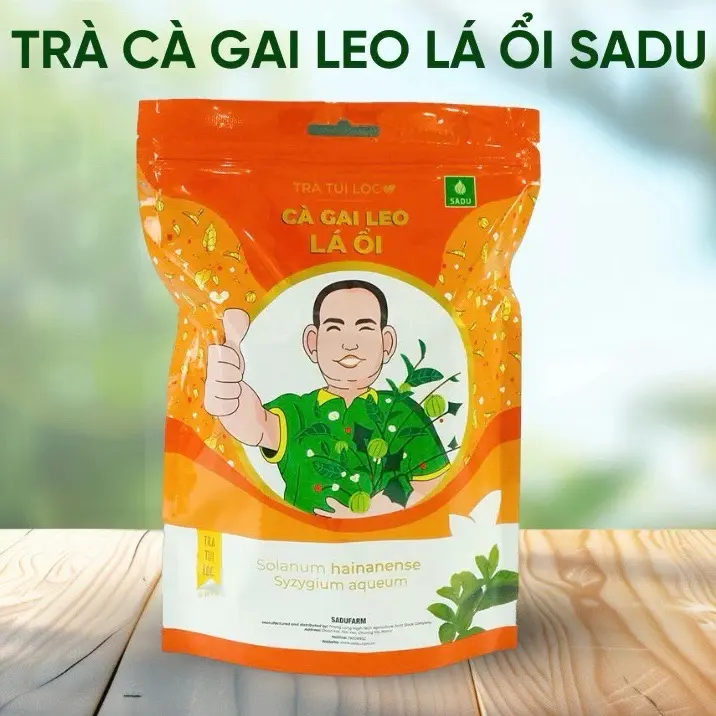 Trà Cà Gai Leo LÁ ỔI SADU 250g (50 túi lọc) Hỗ Trợ Tim Mạch Kiểm Soát Đường Huyết Thải Độc Gan- Sản phẩm Nước Trà mới Chè Tea ca gai càgaileo Không Chua