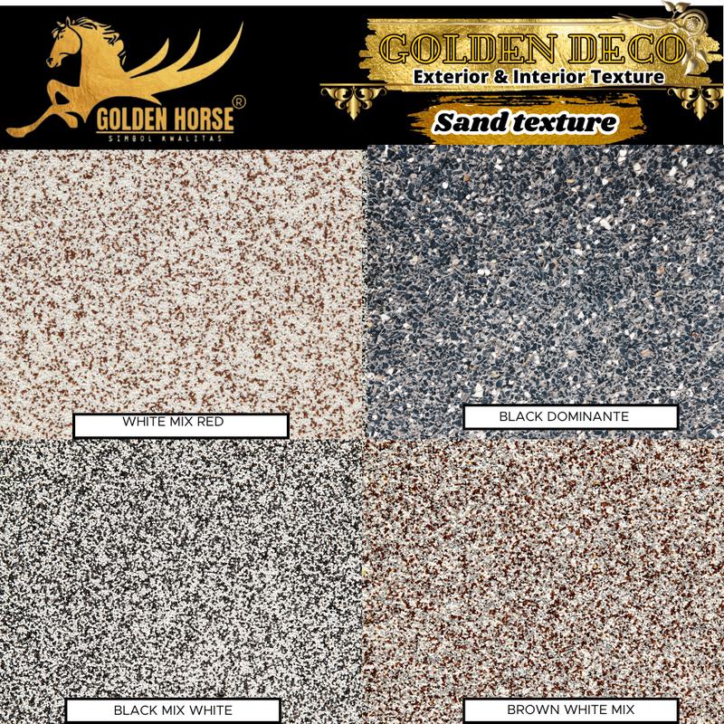 Cat Dinding Sand texture Golden Deco 4,5 kg - Golden horse 4