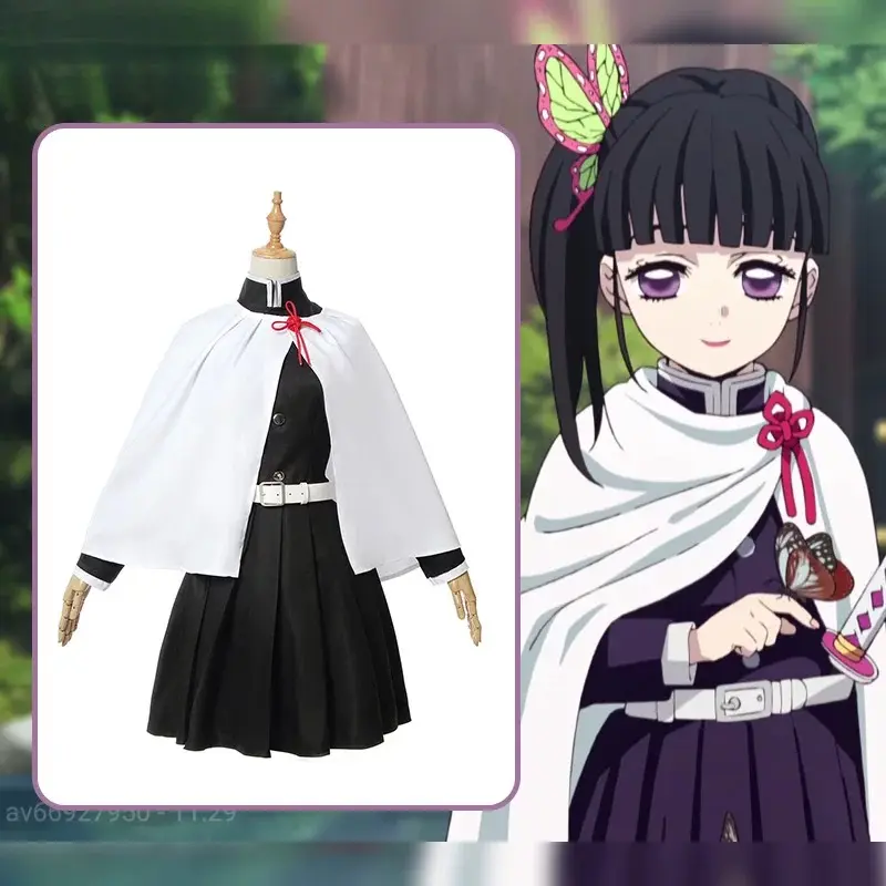 Trang phục cosplay Demonslayer, Tsuyuri Kanao, dành cho người lớn và trẻ em, nữ và nữ, thích hợp cho Lễ hội Anime Halloween