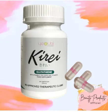 kirei glutathione Authentic Kirei Glutathione (30 capsules) W/ vitamin C Fitness Edible  Supplement Dietary Healthcare Beauty hikari ultra