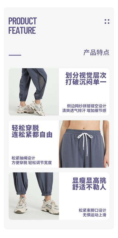 Product Introduction of Loose high-waisted quick-drying pants European and American mesh quick-drying yoga trousers running sports tied feet large-size fitness pants women 5